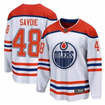 Men's Fanatics Branded Edmonton Oilers Carter Savoie White 2020/21 Special Edition Jersey - Breakaway