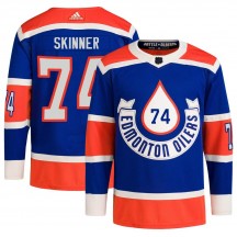 Youth Adidas Edmonton Oilers Stuart Skinner Royal 2023 Heritage Classic Primegreen Jersey - Authentic