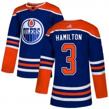 Men's Adidas Edmonton Oilers Al Hamilton Royal Alternate Jersey - Authentic