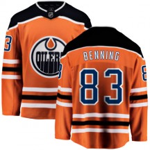 Men's Fanatics Branded Edmonton Oilers Matt Benning Orange Home Jersey - Breakaway