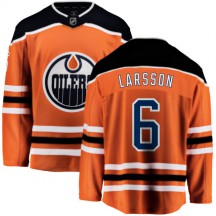 Men's Fanatics Branded Edmonton Oilers Adam Larsson Orange Home Jersey - Breakaway