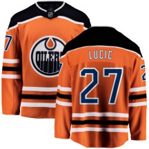 Men's Fanatics Branded Edmonton Oilers Milan Lucic Orange Home Jersey - Breakaway