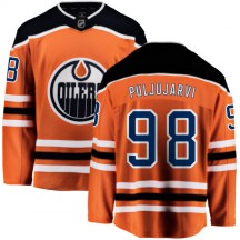 Men's Fanatics Branded Edmonton Oilers Jesse Puljujarvi Orange Home Jersey - Breakaway