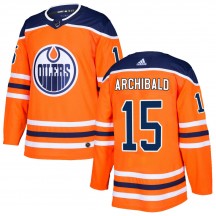 Men's Adidas Edmonton Oilers Josh Archibald Orange r Home Jersey - Authentic