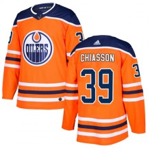 Men's Adidas Edmonton Oilers Alex Chiasson Orange r Home Jersey - Authentic
