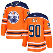 Men's Adidas Edmonton Oilers Logan Day Orange r Home Jersey - Authentic