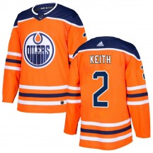 Men's Adidas Edmonton Oilers Duncan Keith Orange r Home Jersey - Authentic