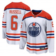 Youth Fanatics Branded Edmonton Oilers Kris Russell White 2020/21 Special Edition Jersey - Breakaway