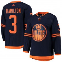 Men's Adidas Edmonton Oilers Al Hamilton Navy Alternate Primegreen Pro Jersey - Authentic