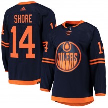 Men's Adidas Edmonton Oilers Devin Shore Navy Alternate Primegreen Pro Jersey - Authentic