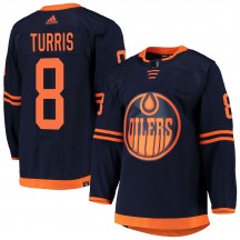 Men's Adidas Edmonton Oilers Kyle Turris Navy Alternate Primegreen Pro Jersey - Authentic