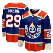Youth Fanatics Branded Edmonton Oilers Leon Draisaitl Royal Breakaway 2023 Heritage Classic Jersey - Premier