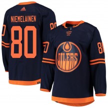 Youth Adidas Edmonton Oilers Markus Niemelainen Navy Alternate Primegreen Pro Jersey - Authentic