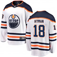 Youth Fanatics Branded Edmonton Oilers Zach Hyman White Away Jersey - Breakaway