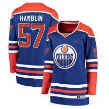Women's Fanatics Branded Edmonton Oilers James Hamblin Royal Alternate Jersey - Breakaway