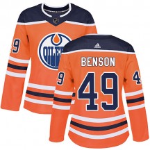 Women's Adidas Edmonton Oilers Tyler Benson Orange r Home Jersey - Authentic