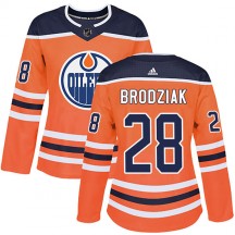 Women's Adidas Edmonton Oilers Kyle Brodziak Orange r Home Jersey - Authentic