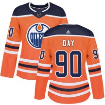 Women's Adidas Edmonton Oilers Logan Day Orange r Home Jersey - Authentic