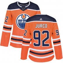 Women's Adidas Edmonton Oilers Tomas Jurco Orange r Home Jersey - Authentic