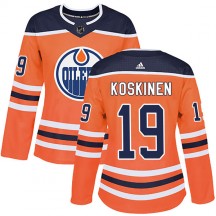 Women's Adidas Edmonton Oilers Mikko Koskinen Orange r Home Jersey - Authentic