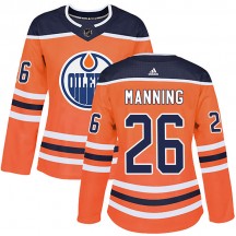 Women's Adidas Edmonton Oilers Brandon Manning Orange r Home Jersey - Authentic