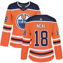 Women's Adidas Edmonton Oilers James Neal Orange r Home Jersey - Authentic