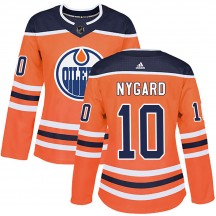 Women's Adidas Edmonton Oilers Joakim Nygard Orange r Home Jersey - Authentic