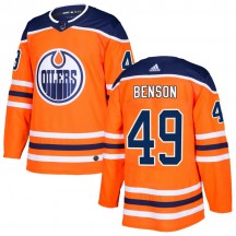 Youth Adidas Edmonton Oilers Tyler Benson Orange r Home Jersey - Authentic