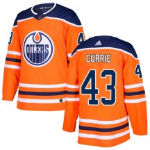 Youth Adidas Edmonton Oilers Josh Currie Orange r Home Jersey - Authentic