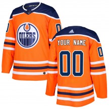 Youth Adidas Edmonton Oilers Custom Orange Custom r Home Jersey - Authentic