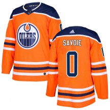 Youth Adidas Edmonton Oilers Carter Savoie Orange r Home Jersey - Authentic