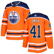 Youth Adidas Edmonton Oilers Mike Smith Orange r Home Jersey - Authentic