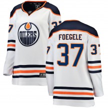 Women's Fanatics Branded Edmonton Oilers Warren Foegele White Away Jersey - Breakaway
