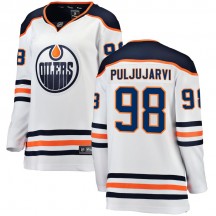 Women's Fanatics Branded Edmonton Oilers Jesse Puljujarvi White Away Breakaway Jersey - Authentic