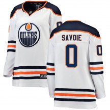 Women's Fanatics Branded Edmonton Oilers Carter Savoie White Away Jersey - Breakaway
