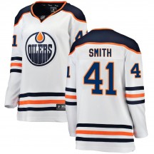Women's Fanatics Branded Edmonton Oilers Mike Smith White Away Jersey - Breakaway