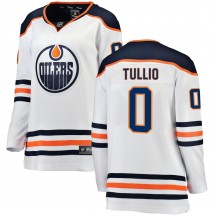 Women's Fanatics Branded Edmonton Oilers Tyler Tullio White Away Jersey - Breakaway