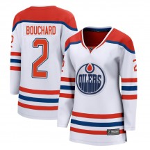 Women's Fanatics Branded Edmonton Oilers Evan Bouchard White 2020/21 Special Edition Jersey - Breakaway