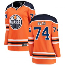 Women's Fanatics Branded Edmonton Oilers Ethan Bear Orange r Home Breakaway Jersey - Authentic