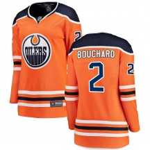 Women's Fanatics Branded Edmonton Oilers Evan Bouchard Orange Home Jersey - Breakaway