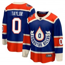 Men's Fanatics Branded Edmonton Oilers Ty Taylor Royal Breakaway 2023 Heritage Classic Jersey - Premier