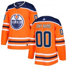 Men's Adidas Edmonton Oilers Custom Orange Home Jersey - Premier