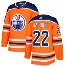 Men's Adidas Edmonton Oilers Jean-Francois Jacques Orange Home Jersey - Premier