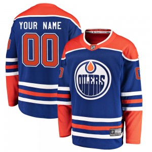 Youth Fanatics Branded Edmonton Oilers Custom Royal Custom Alternate Jersey - Breakaway