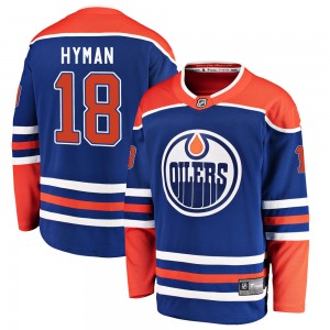 Youth Fanatics Branded Edmonton Oilers Zach Hyman Royal Alternate Jersey - Breakaway