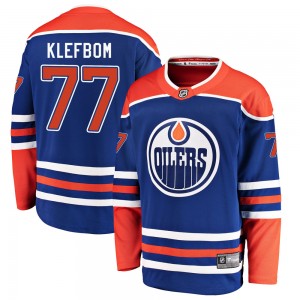 Youth Fanatics Branded Edmonton Oilers Oscar Klefbom Royal Alternate Jersey - Breakaway