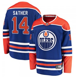 Youth Fanatics Branded Edmonton Oilers Glen Sather Royal Alternate Jersey - Breakaway