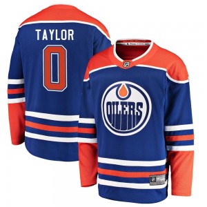 Youth Fanatics Branded Edmonton Oilers Ty Taylor Royal Alternate Jersey - Breakaway