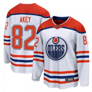 Men's Fanatics Branded Edmonton Oilers Beau Akey White 2020/21 Special Edition Jersey - Breakaway