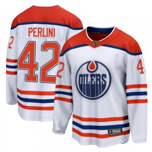Men's Fanatics Branded Edmonton Oilers Brendan Perlini White 2020/21 Special Edition Jersey - Breakaway